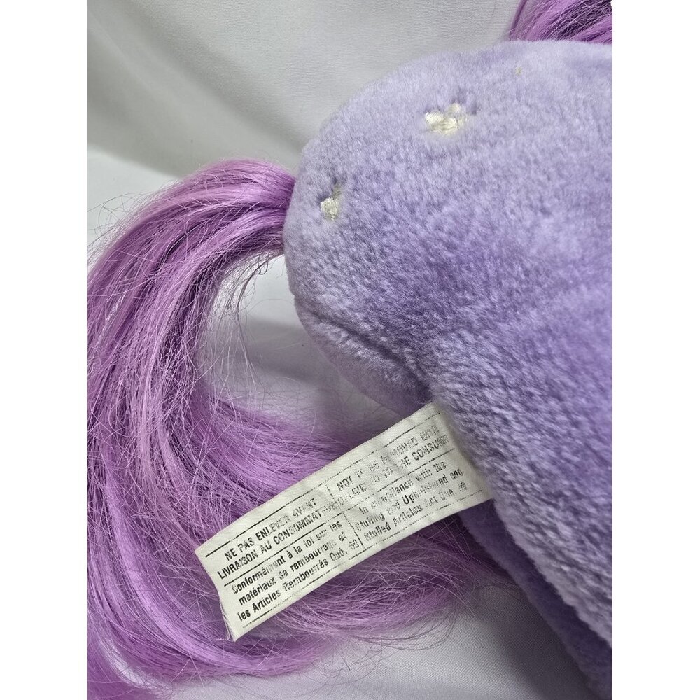 VTG 1983 Hasbro Softies, My Little Pony Blossom Purple Plush Pony Stuffed Toy - Picture 4 of 15